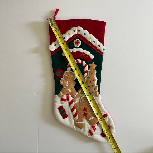 Gingerbread Felt Christmas Stocking - Picture 3 of 5